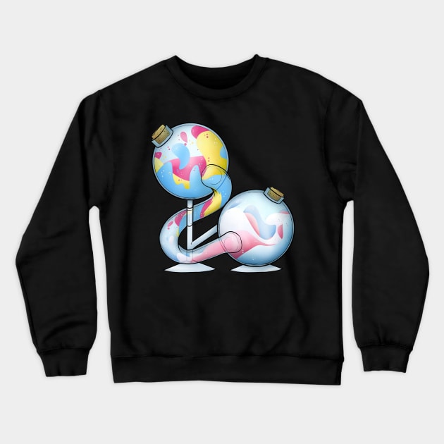 Pansexual And Transgender Pride Potion Crewneck Sweatshirt by Qur0w